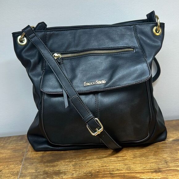 Franco Sarto Faux Leather Crossbody Messenger Bag Purse Pocketbook Handbag - Picture 1 of 11